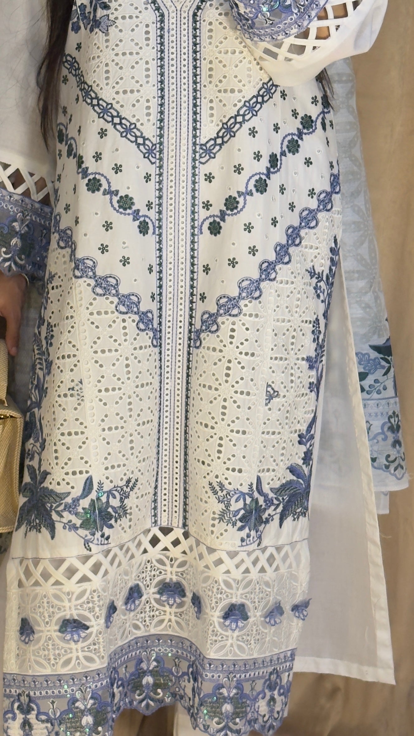 BEST SELLING - ELA NOOR 3PC EMBROIDERED DRESS