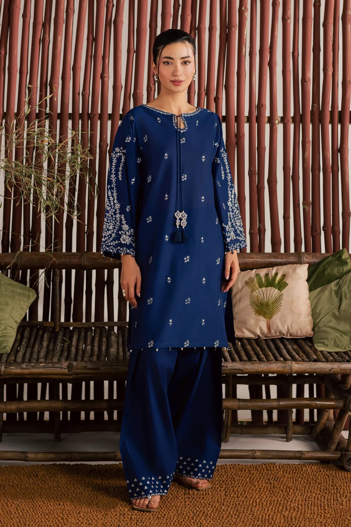 BEST SELLING - BLUE NAIROBI 2PC EMBROIDERED DRESS