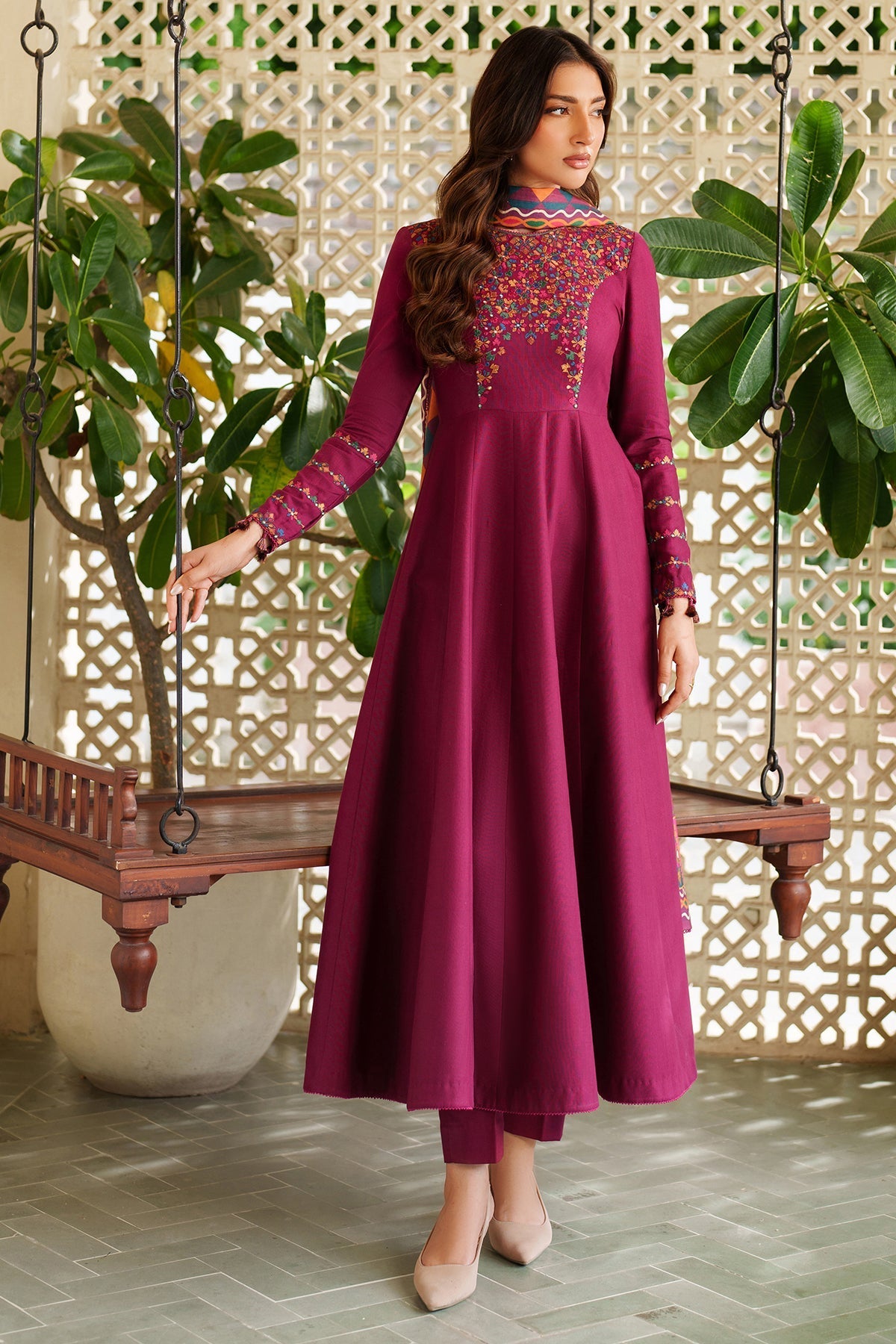 Best Selling - PINK PEARL 3PC EMBROIDERED DRESS
