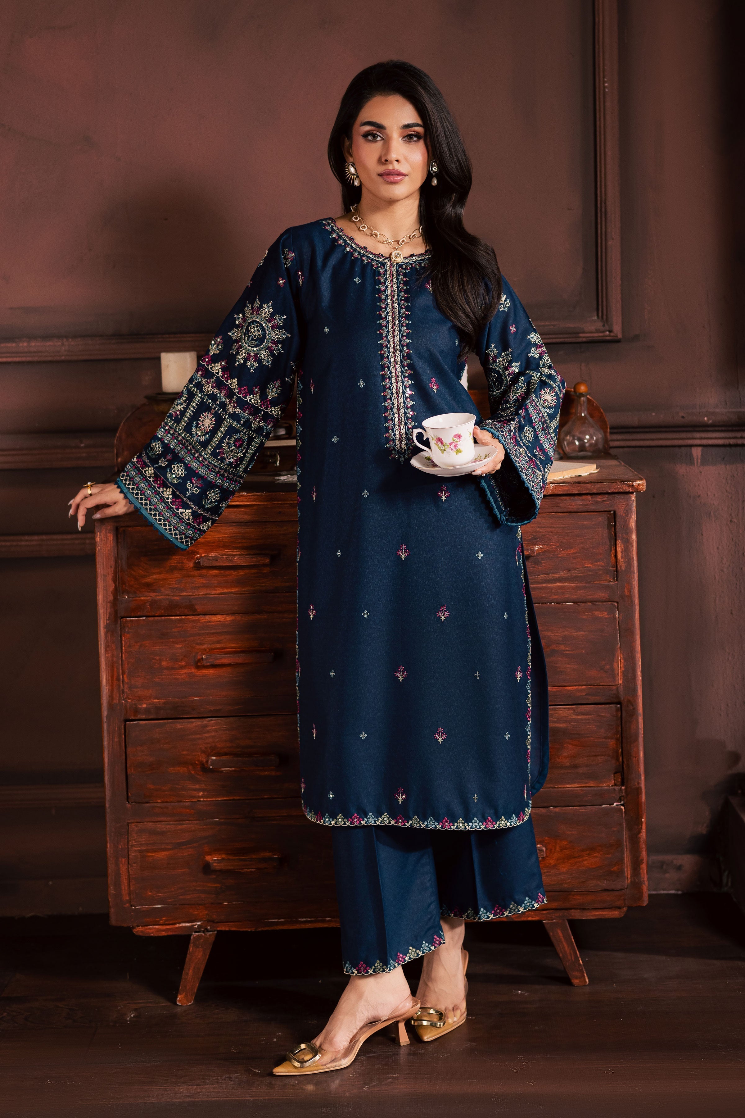 Best Selling - SHAJJAR 2PC EMBROIDERED DRESS
