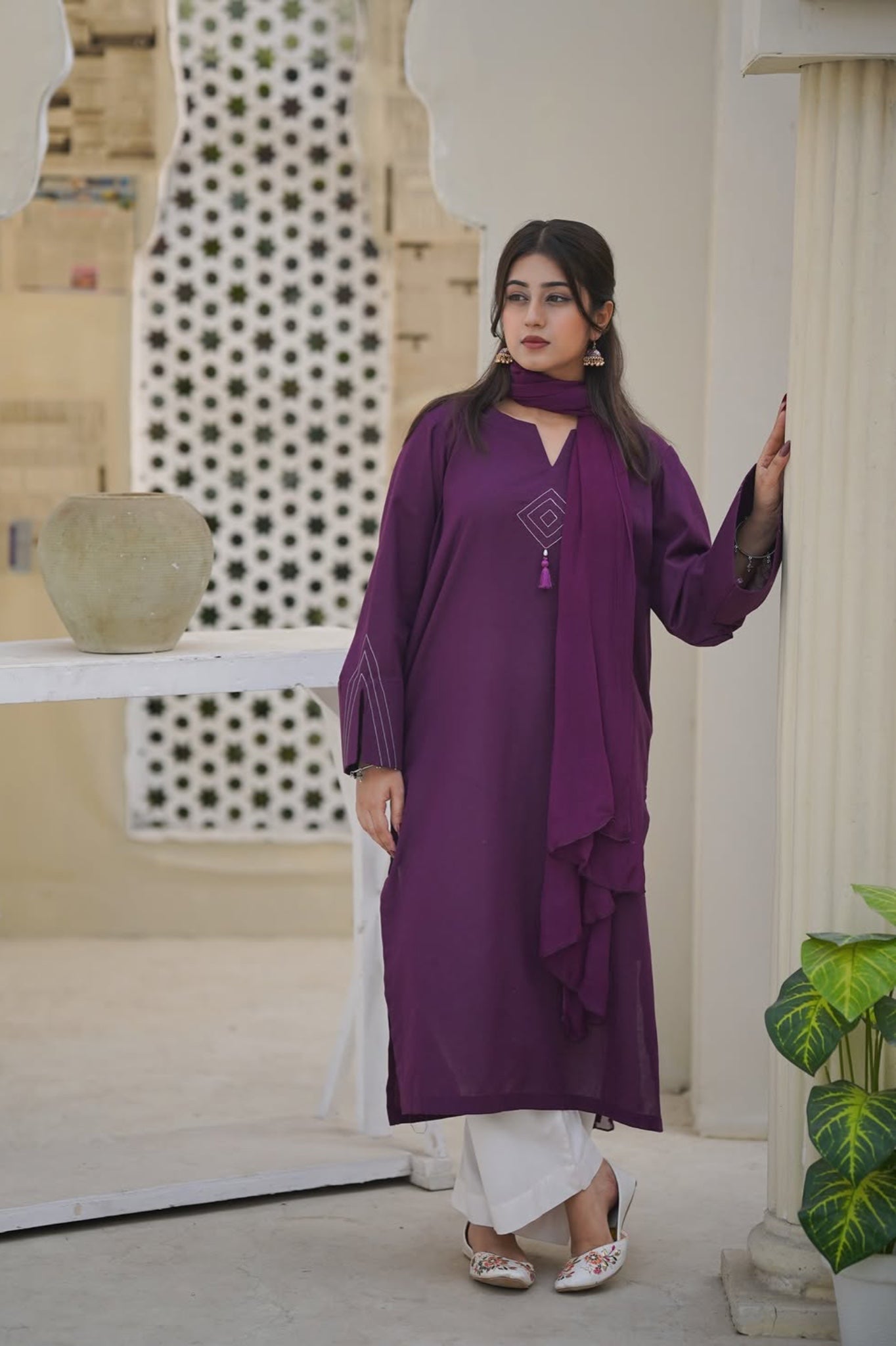 NEW ARRIVAL-PLUM AURA 2PC SOLID