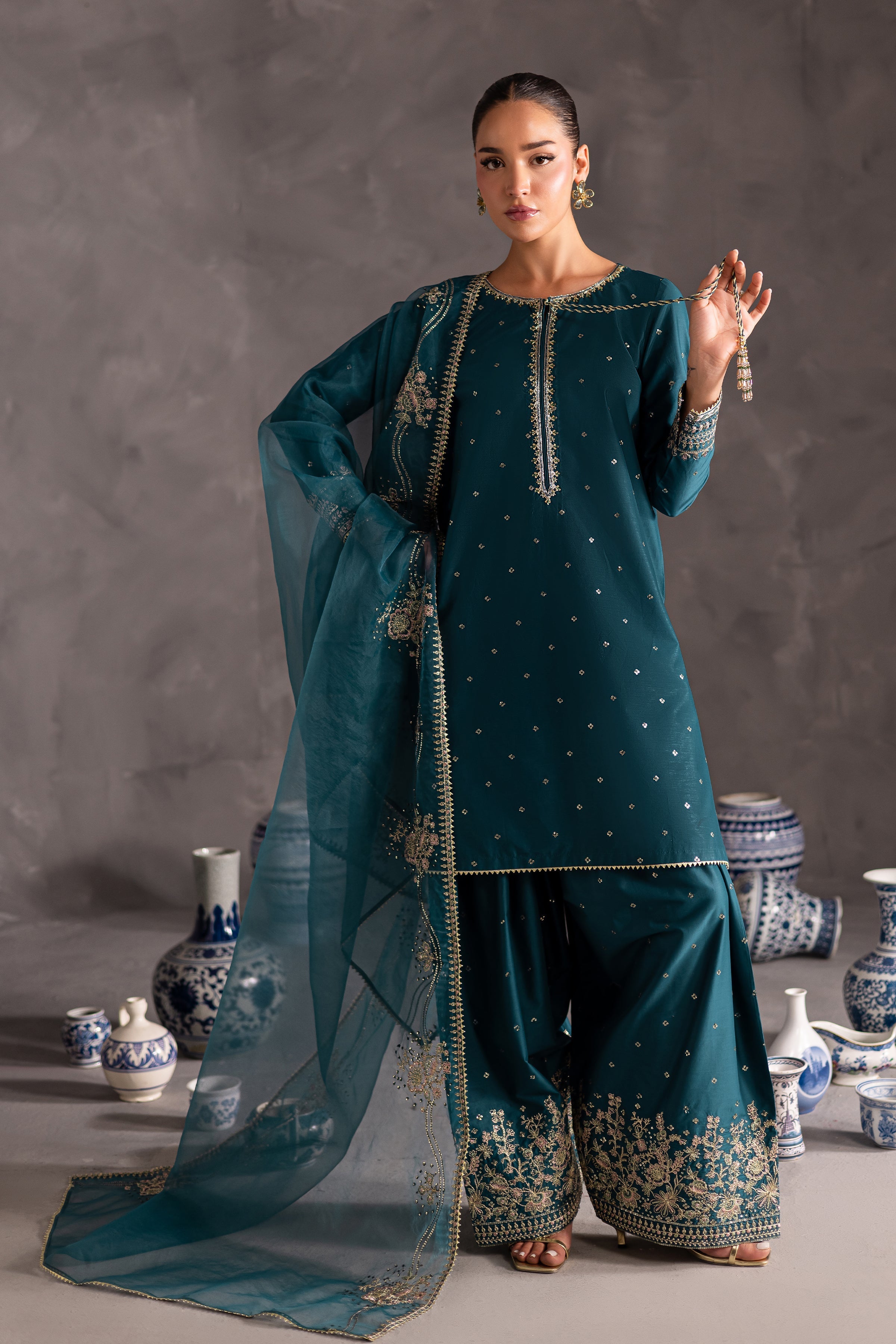 Best Selling - MAAND 3PC EMBROIDERED DRESS