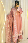 BEST SELLING - ROSE BLUSH 3PC EMBROIDERED DRESS
