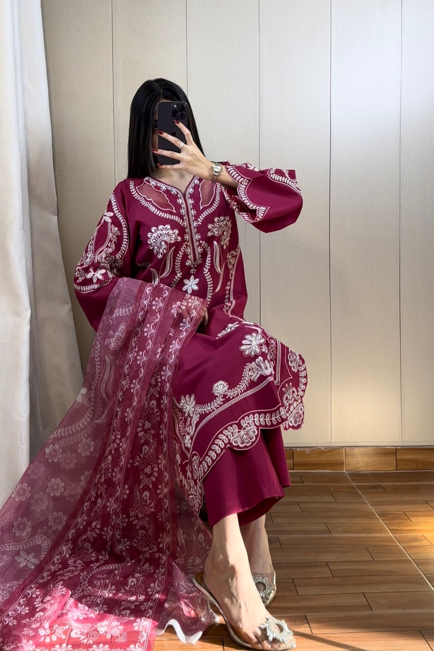 Best Selling - RUBY 3PC EMBROIDERED DRESS