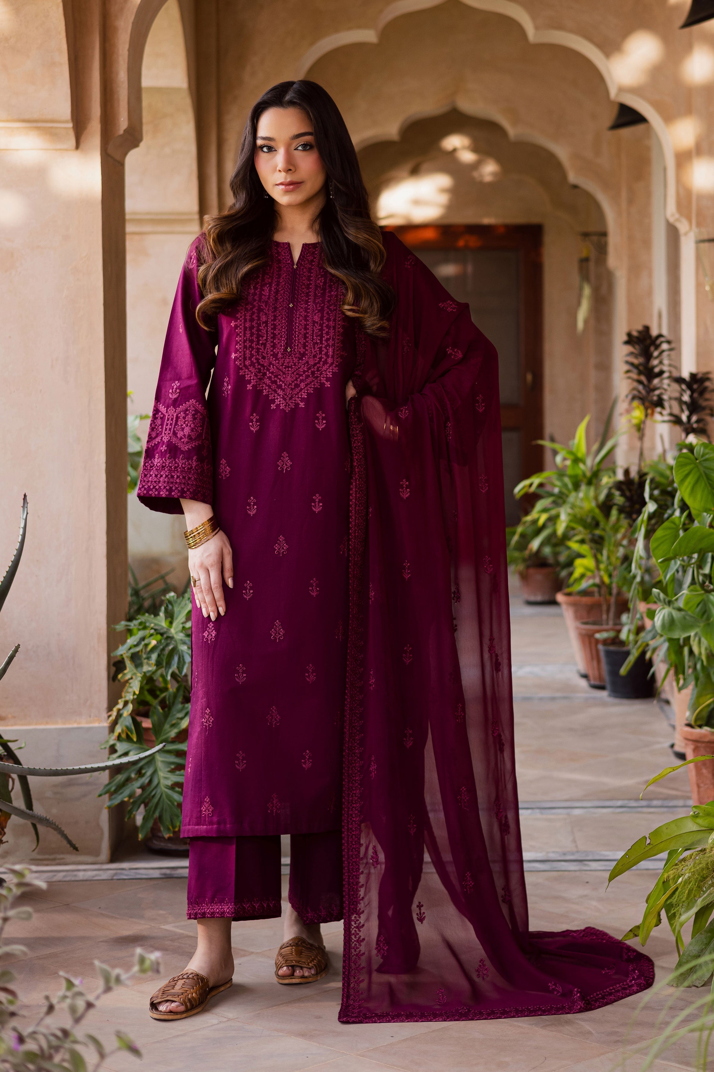 Best Selling - HEZLIN 3PC EMBROIDERED DRESS
