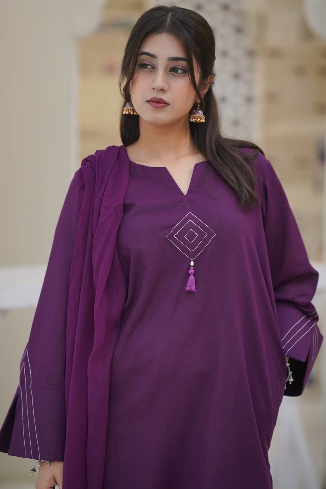 NEW ARRIVAL-PLUM AURA 2PC SOLID