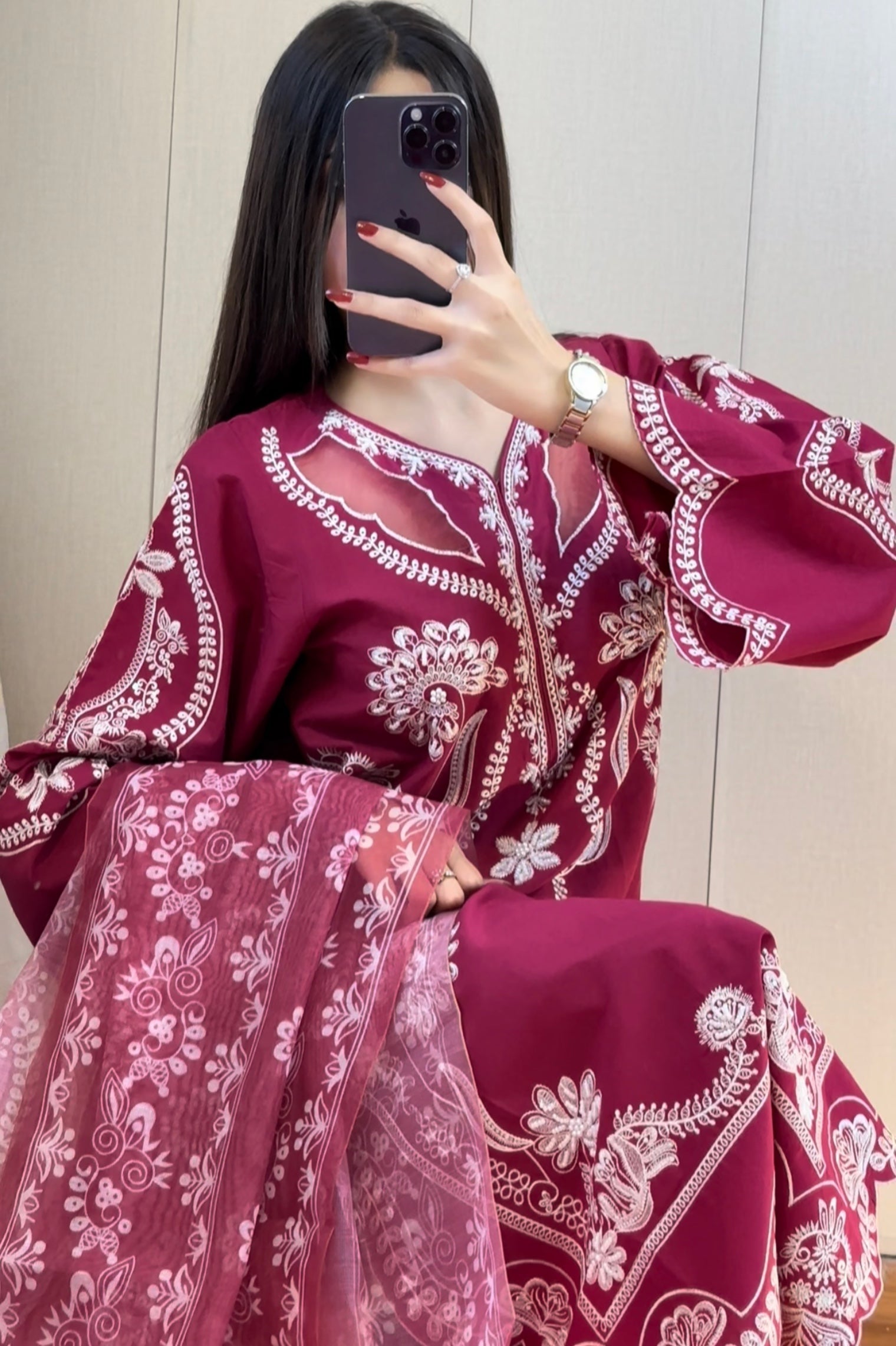 Best Selling - RUBY 3PC EMBROIDERED DRESS