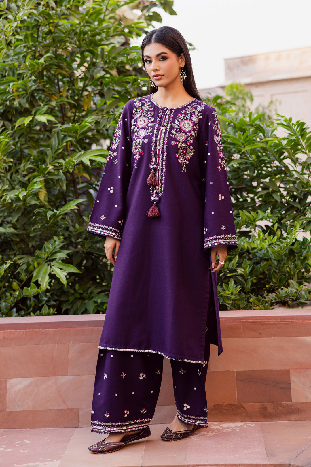 Best Selling - DEEJO IRIS 2PC EMBROIDERED DRESS