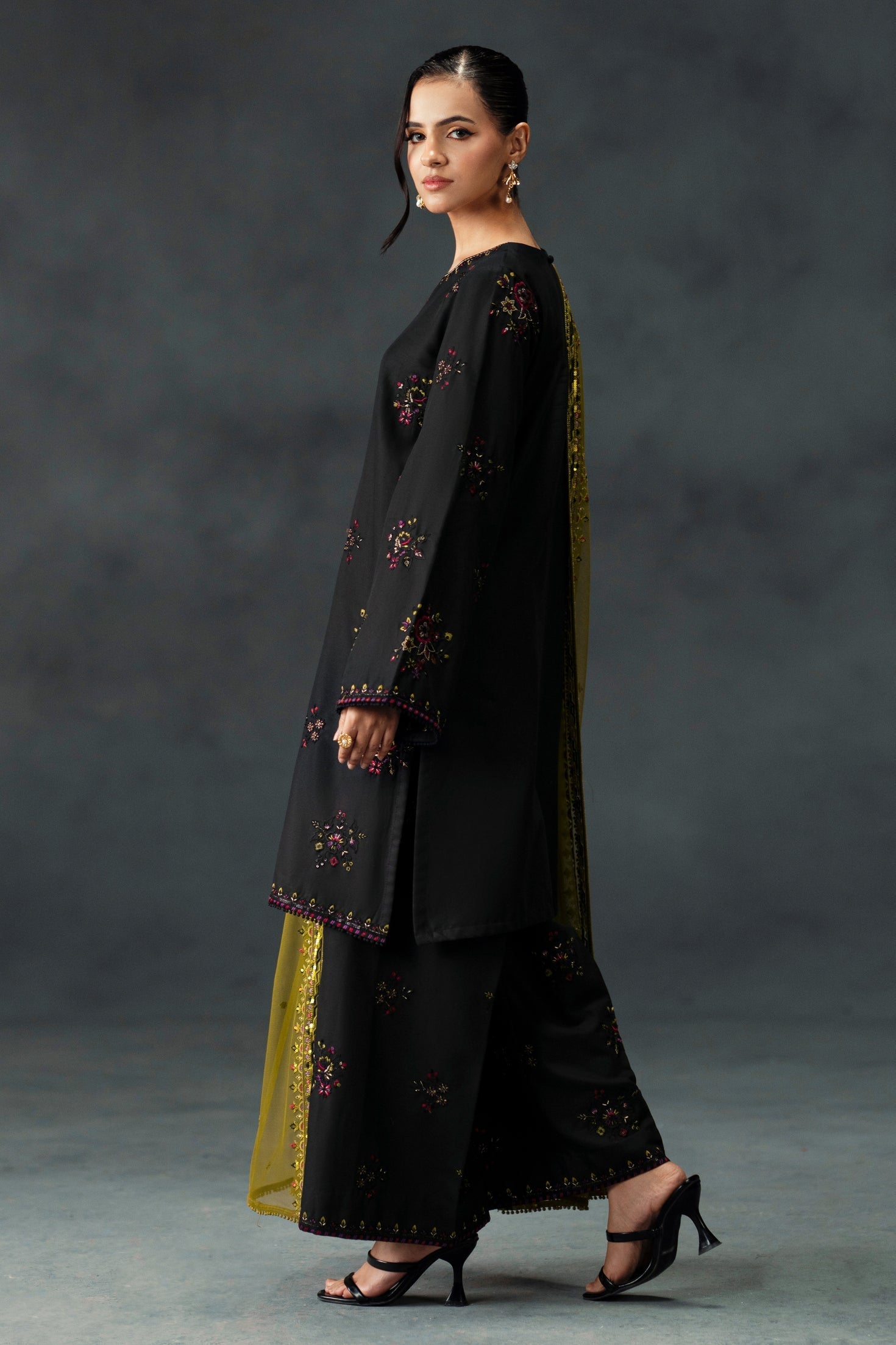 Best Selling - MADIHA 3PC EMBROIDERED DRESS