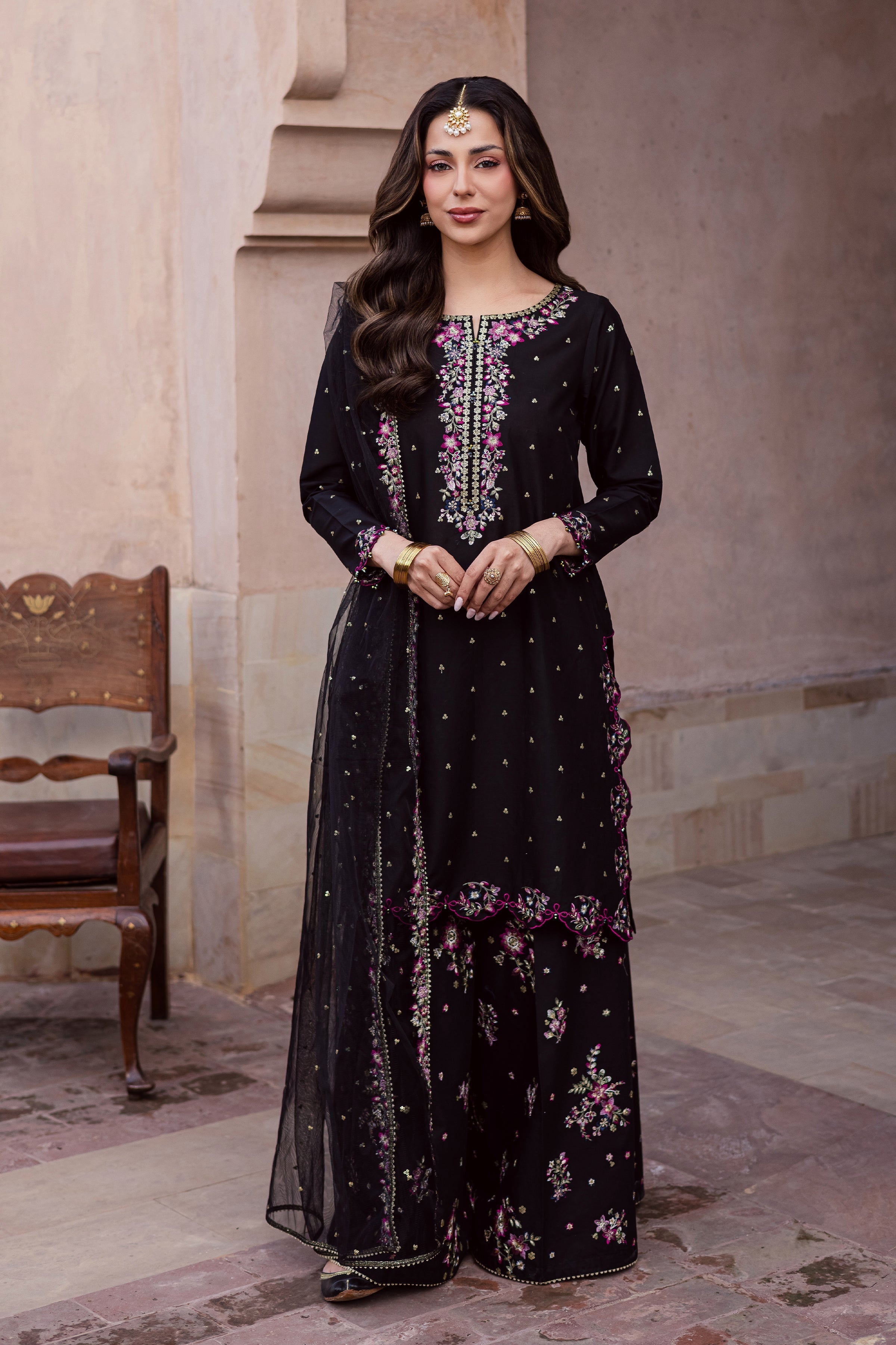 Best Selling - HOZIER 3PC FESTIVE EMBROIDERED DRESS