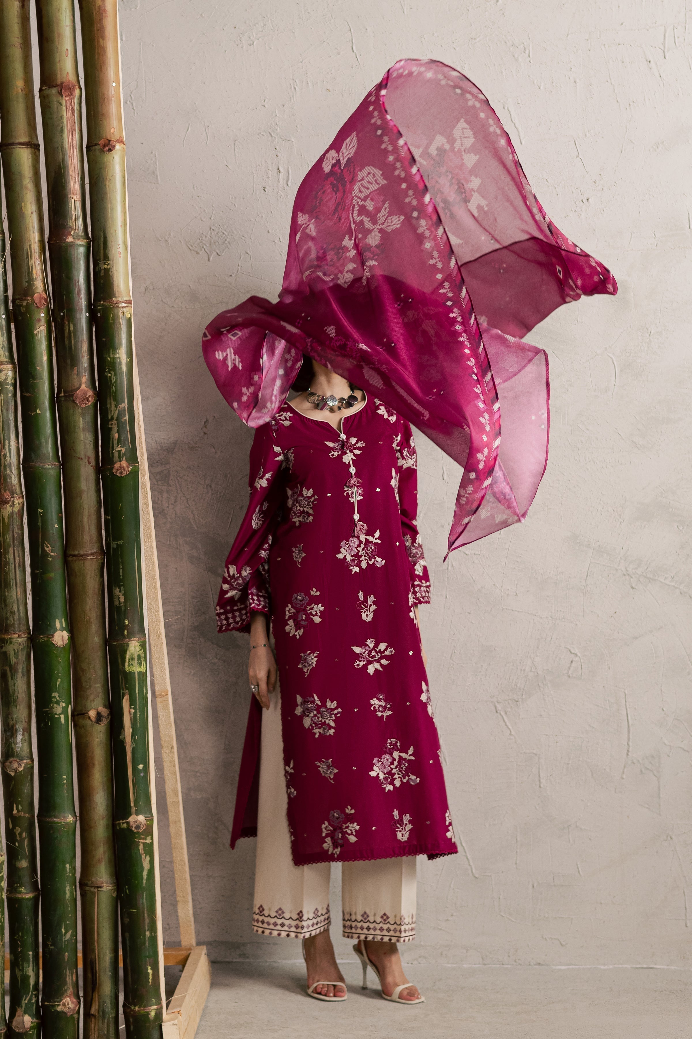 Best Selling - PINK OLIVER 3PC EMBROIDERED DRESS